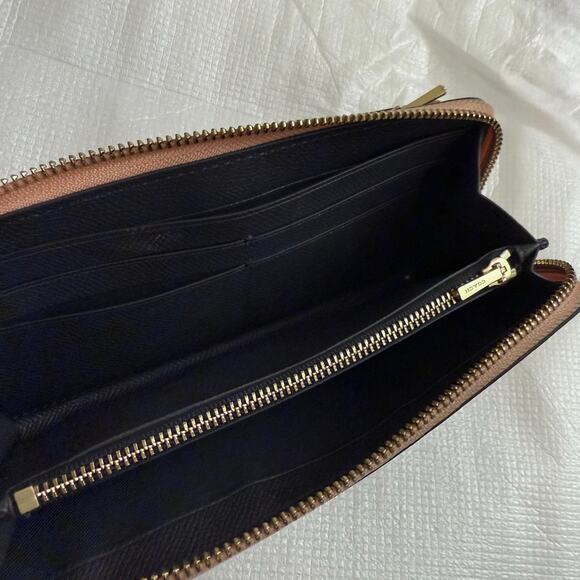 Coach Multifunction Zip Wallet Crossgrain Leather in Sunrise Multi F29940 - Picture 13 of 15